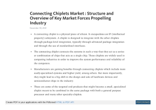 Connecting Chiplets Market Analysis, Trends, Share by 2030