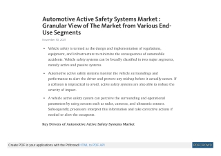 Automotive Active Safety Systems Market Share, Insights by 2030