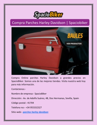 Compra Parches Harley Davidson | Spaciobiker