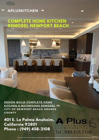 Complete Home Kitchen remodel Newport Beach