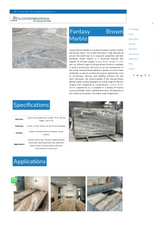 fantasy brown marble in India
