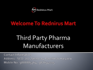 Third Party Pharma Manufacturers