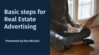 Don McClain-Basic Steps for Real Estate Advertising