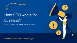 How SEO works for business? - iTrobes