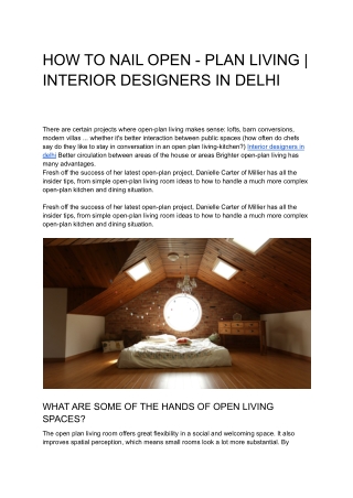 HOW TO NAIL OPHOW TO NAIL OPEN - PLAN LIVING _ INTERIOR DESIGNERS IN DELHIEN - PLAN LIVING _ INTERIOR DESIGNERS IN DELHI