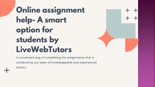 Online assignment help- A smart option for students by LiveWebTutors