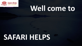 Attain the Marketing Plan for Your Travelling gent at Safari Helps