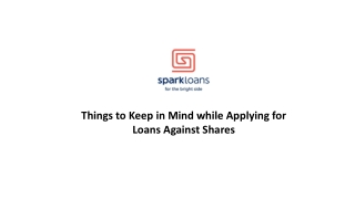 Things to Keep in Mind while Applying for Loans Against Shares