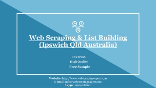 Web Scraping & List Building (Ipswich Qld Australia)