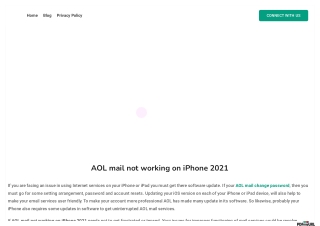 aol mail not working on iphone