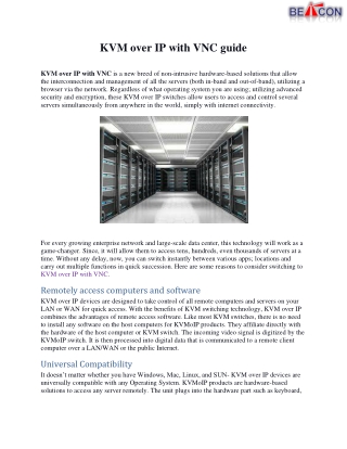 KVM over IP with VNC guide