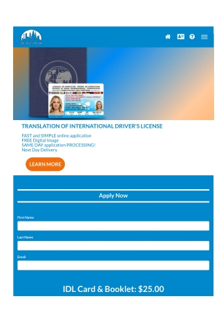 International Driver's license  Translation Service- IDL Worldwide
