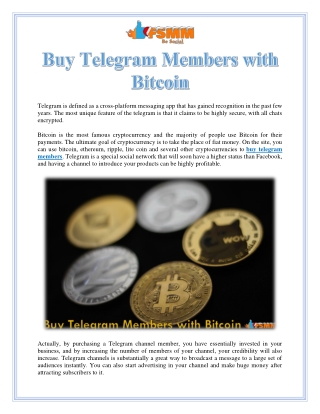 Buy Telegram Members with Bitcoin