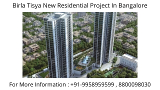 Birla Group Residential Project In Bangalore, Birla Tisya Magadi Road Site Plan,