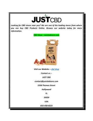 CBD Shop  Justcbdstore.com