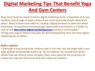 Digital Marketing Tips That Benefit Yoga And Gym-converted