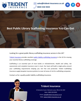 Best Public Library Scaffolding Insurance You Can Get