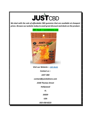 CBD Deals  Justcbdstore.com