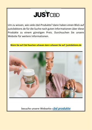 Wenn Sie auf Cbd Rauchen schauen dann schauen Sie auf |justcbdstore.de