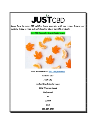 Just CBD Gummies  Justcbdstore.com