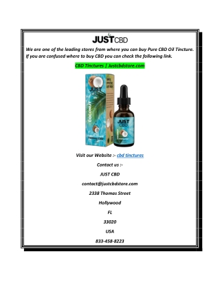 CBD Tinctures  Justcbdstore.com