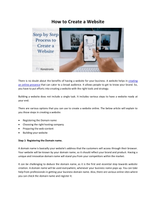 How to Create a Website