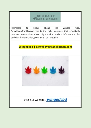 Wingedcbd | Bewellbydrfranklipman.com