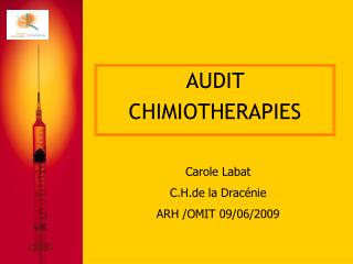 AUDIT CHIMIOTHERAPIES