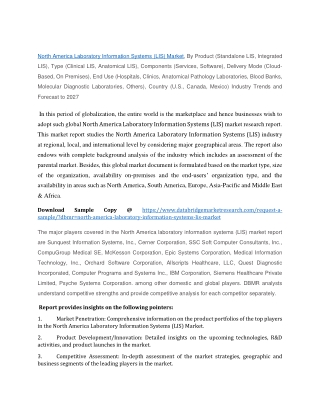 North America Laboratory Information Systems (LIS) Market