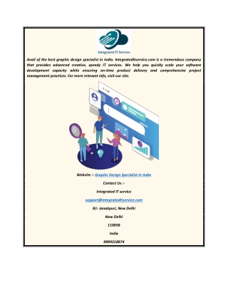 Graphic Design Specialist in India  Integrateditservice.com