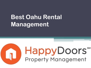 Best Oahu Rental Management - HappyDoors Property Management