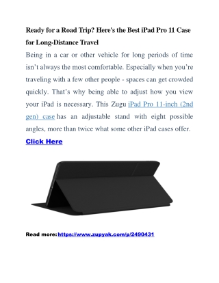 Ready for a Road Trip? Here's the Best iPad Pro 11 Case for Long-Distance Travel