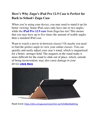Here’s Why Zugu’s iPad Pro 12.9 Case is Perfect for Back to School | Zugu Case