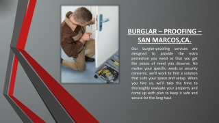 Commercial Locksmith San Marcos, CA