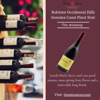 Bohème Occidental Hills Sonoma Coast Pinot Noir