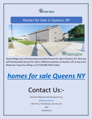 Homes for Sale in Queens, NY