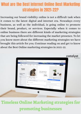 What are the Best Internet Online Best Marketing strategies in 2021-22