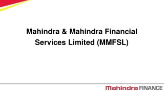 MAHINDRA AND MAHINDRA FINANCIAL SERVICES LTD. investor presentation