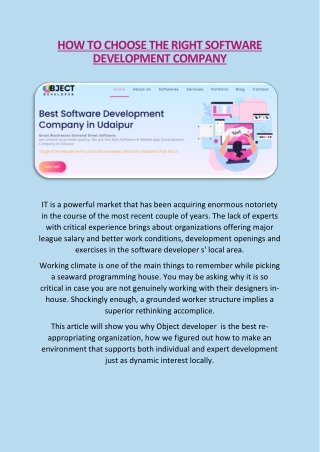 How to Choose the Right Software Development Company