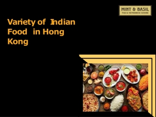 Variety of Indian Food in Hong Kong