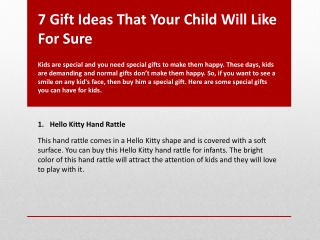 7 Gift Ideas That Your Child Will Like For Sure