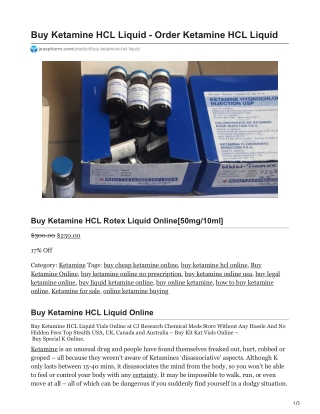 Ketamine HCL Rotex Liquid