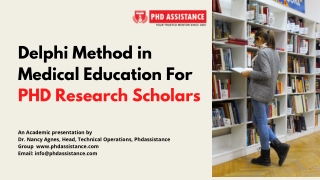 Delphi Method In Medical Education For PhD Research Scholars - Phdassistance