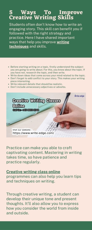 5 Ways To Improve Creative Writing Skills