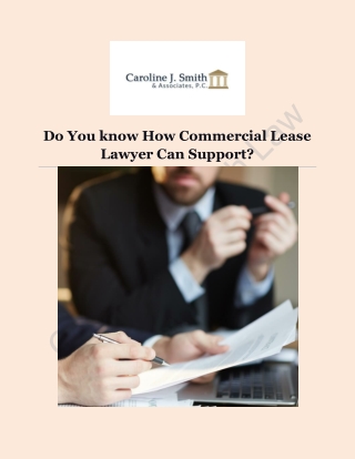 Do You know How Commercial Lease Lawyer Can Support?