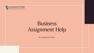 Business Assignment Help