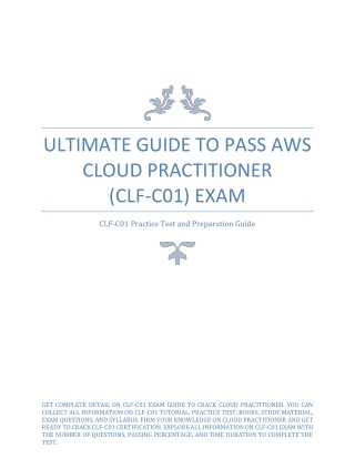 Ultimate Guide to Pass AWS Cloud Practitioner (CLF-C01) Exam