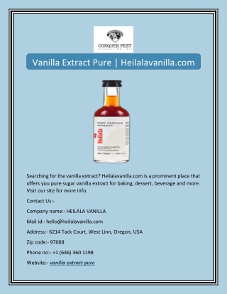 Vanilla Extract Pure | Heilalavanilla.com