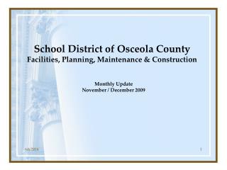 School District of Osceola County Facilities, Planning, Maintenance &amp; Construction