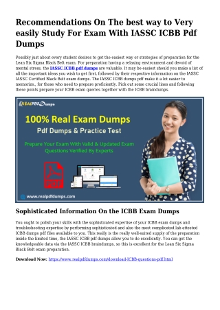 Practical Your Preparation Via ICBB Pdf Dumps